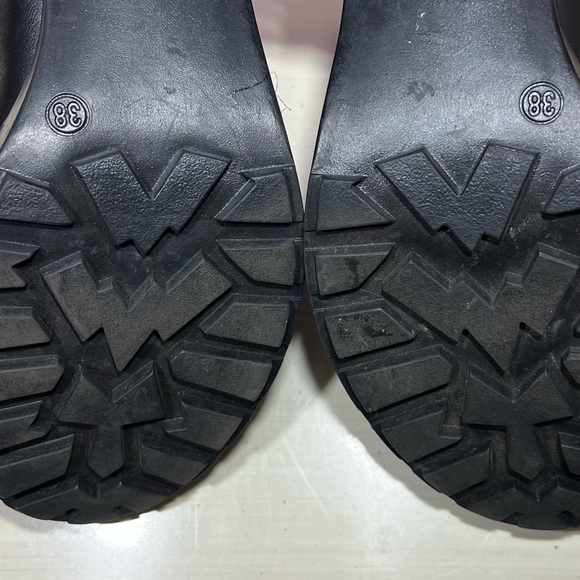 Alissia Women’s 38 (US 7) Made In Italy Black Leather Moto Biker Harley Boots - Picture 9 of 9